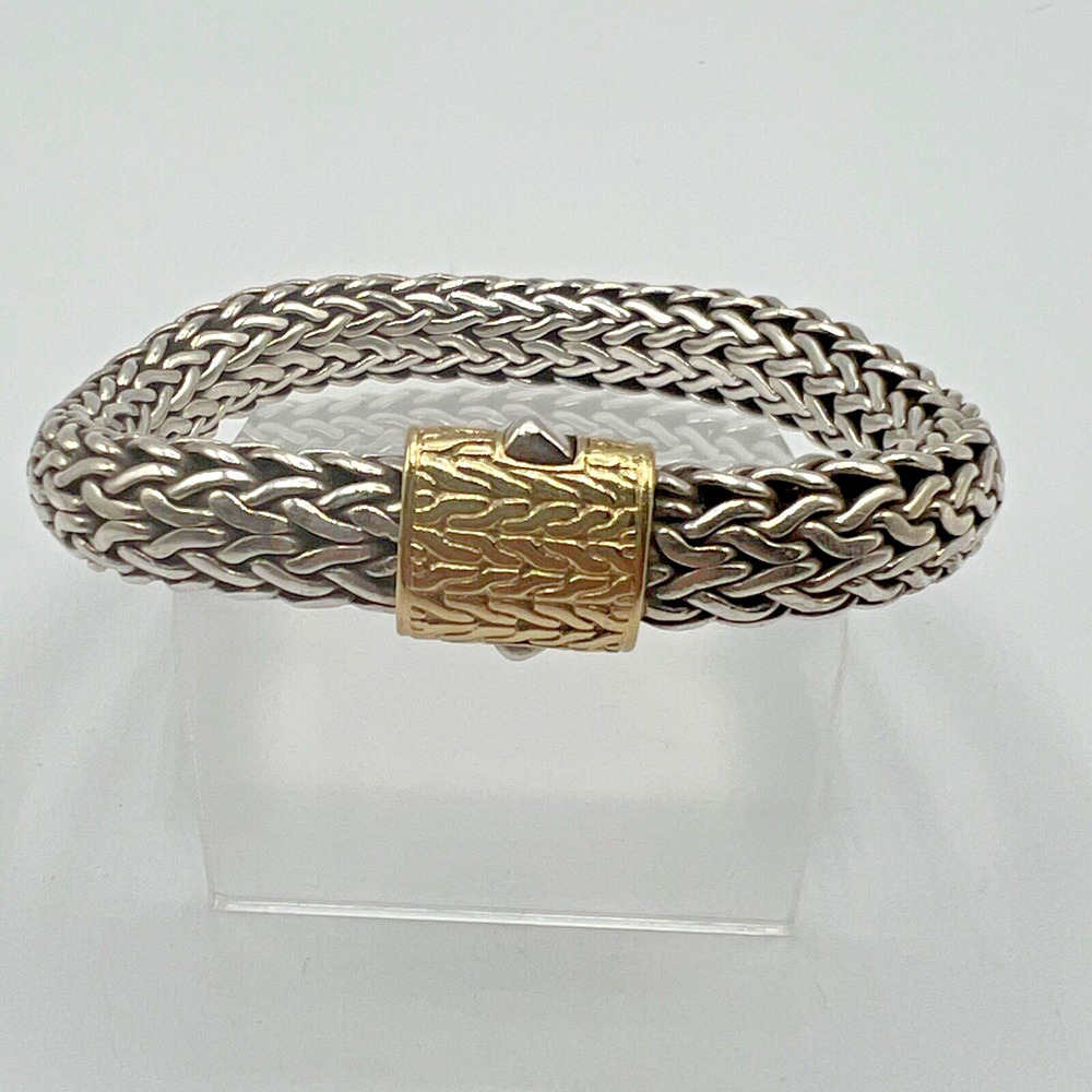 JOHN HARDY Icon Men's Classic Sterling Silver 18K Chain Bracelet